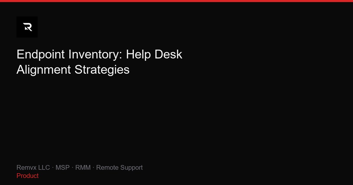 Endpoint Inventory: Help Desk Alignment Strategies