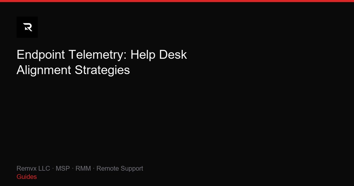 Endpoint Telemetry: Help Desk Alignment Strategies