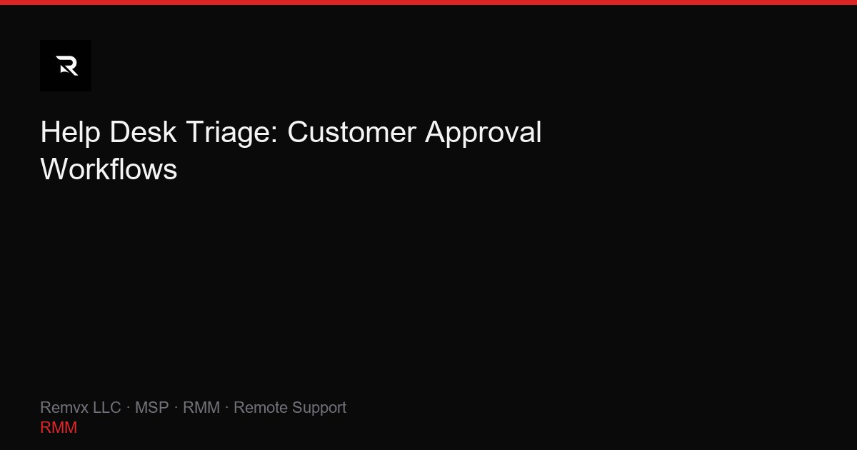 Help Desk Triage: Customer Approval Workflows