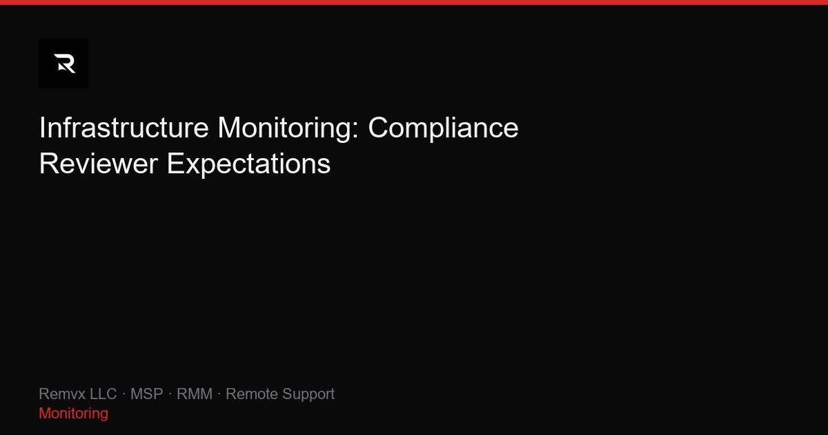 Infrastructure Monitoring: Compliance Reviewer Expectations