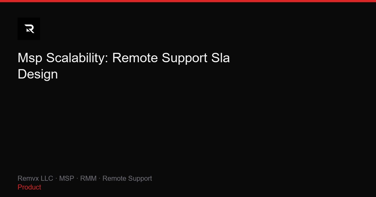 Msp Scalability: Remote Support Sla Design