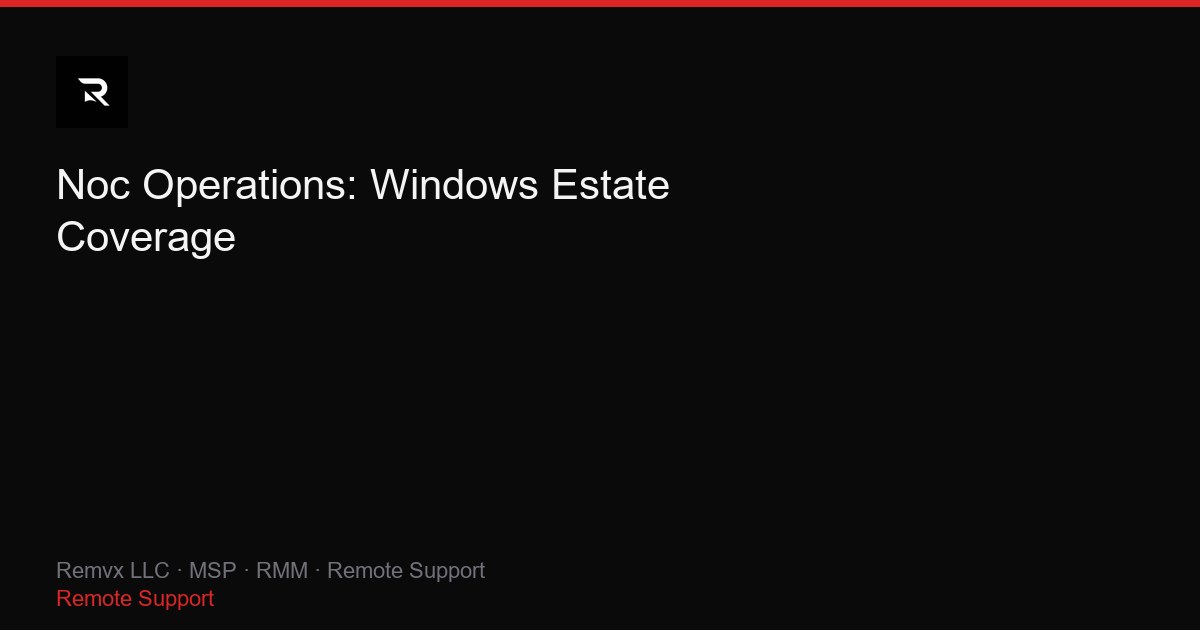 Noc Operations: Windows Estate Coverage
