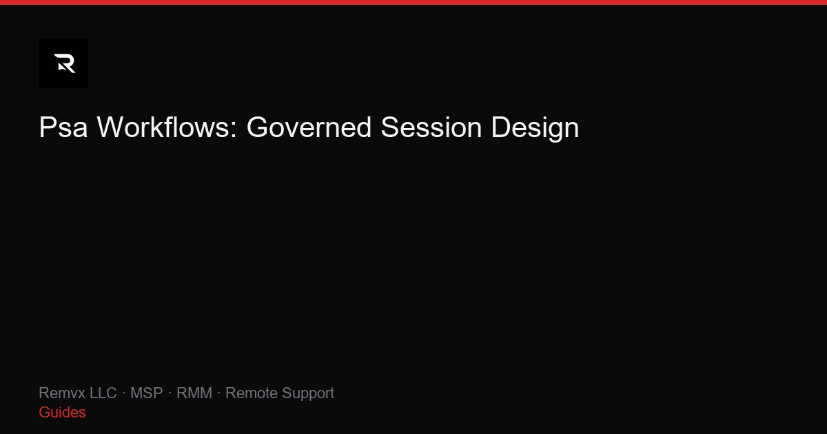 Psa Workflows: Governed Session Design