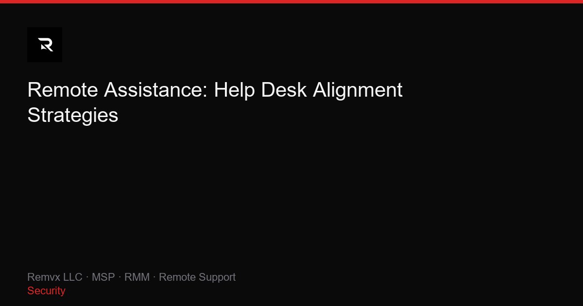 Remote Assistance: Help Desk Alignment Strategies