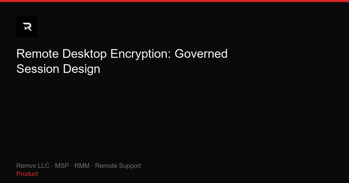 Remote Desktop Encryption: Governed Session Design
