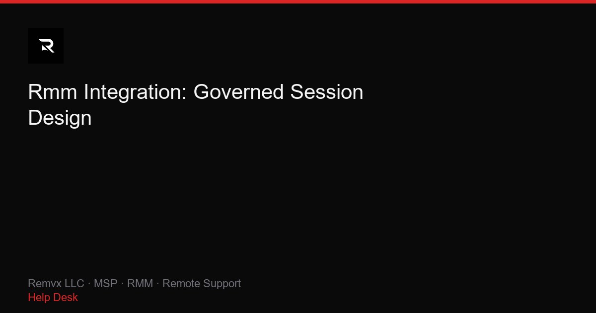 Rmm Integration: Governed Session Design
